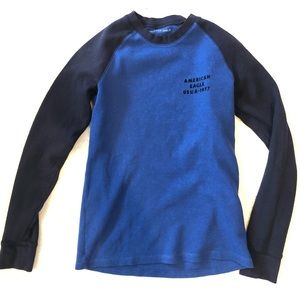 AE long sleeve thermal tee XS blue
